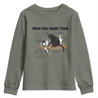 Funny Physics Cat Meme Youth Sweatshirt What Cats Really Think