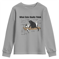 Funny Physics Cat Meme Youth Sweatshirt What Cats Really Think