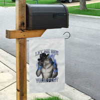 Funny Alpha Wolf Ironic Meme Garden Flag Let Me See Your Feet