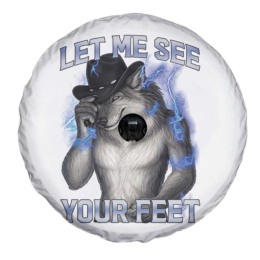 Funny Alpha Wolf Ironic Meme Spare Tire Cover Let Me See Your Feet