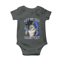 Funny Alpha Wolf Ironic Meme Baby Onesie Let Me See Your Feet