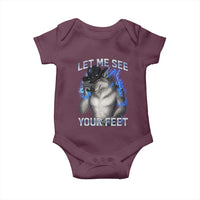 Funny Alpha Wolf Ironic Meme Baby Onesie Let Me See Your Feet