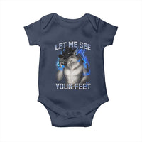 Funny Alpha Wolf Ironic Meme Baby Onesie Let Me See Your Feet