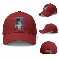 Funny Alpha Wolf Ironic Meme Baseball Cap Let Me See Your Feet