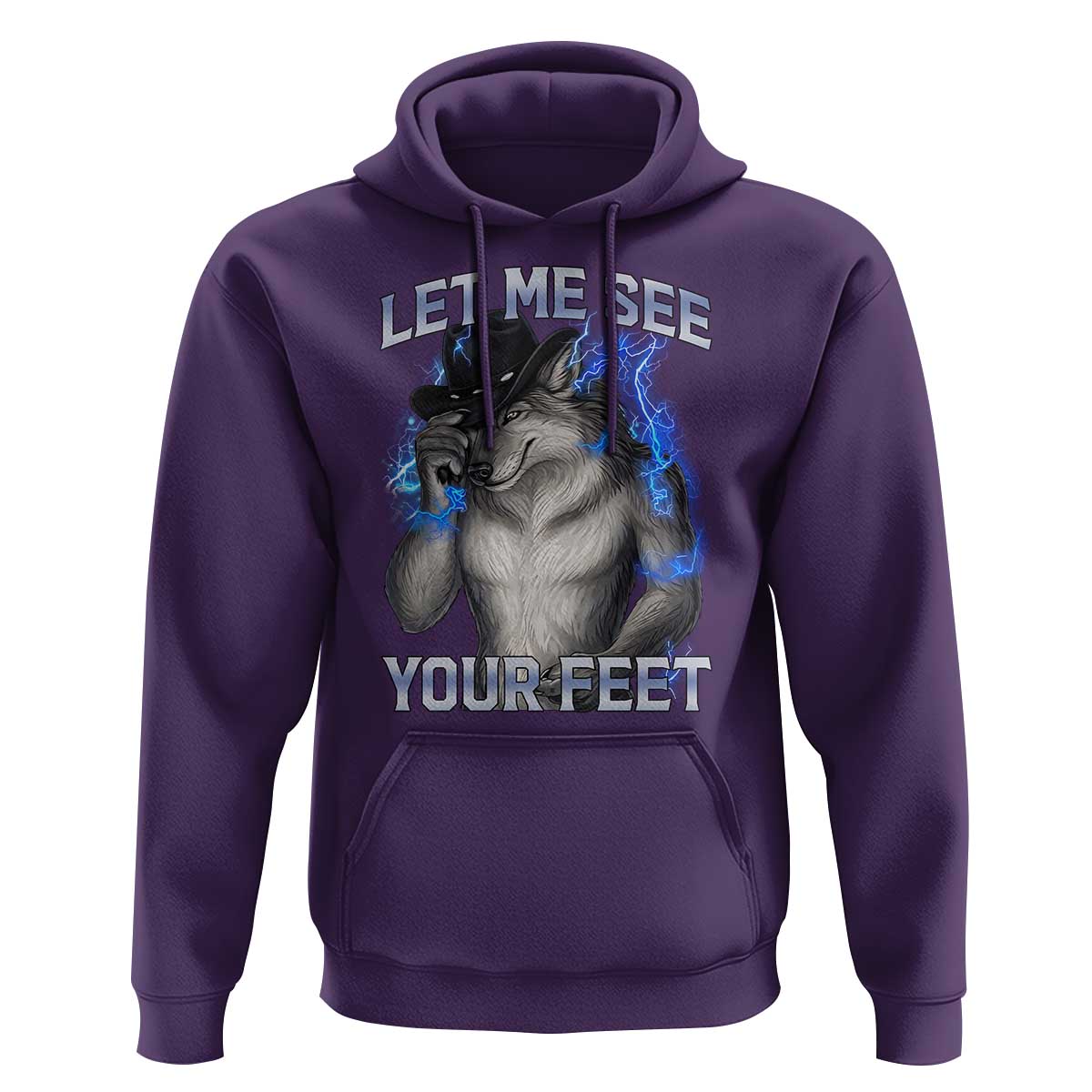 Funny Alpha Wolf Ironic Meme Hoodie Let Me See Your Feet