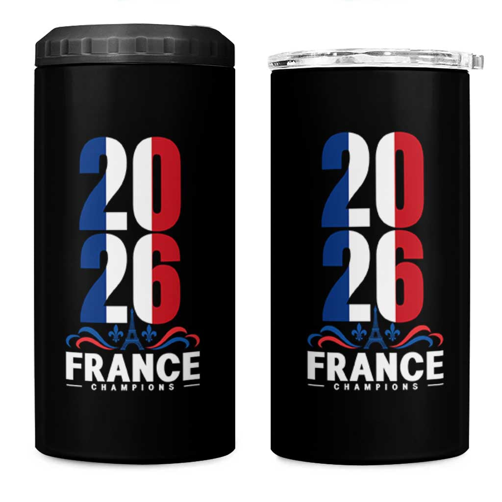 Vintage France Soccer Fan 4 in 1 Can Cooler Tumbler French Football Pride 2026
