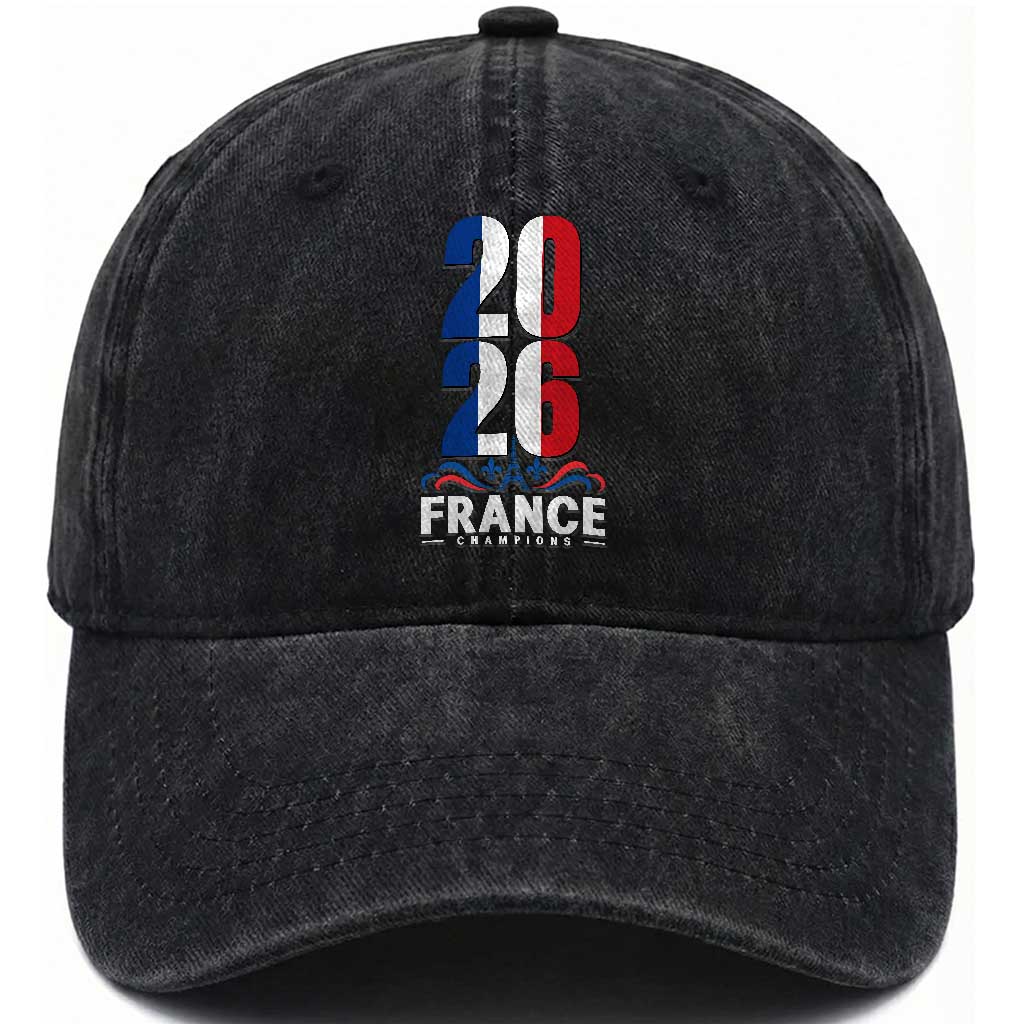 Vintage France Soccer Fan Washed Cotton Baseball Cap French Football Pride 2026