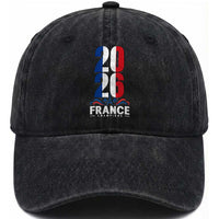 Vintage France Soccer Fan Washed Cotton Baseball Cap French Football Pride 2026
