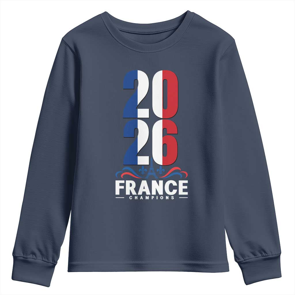 Vintage France Soccer Fan Youth Sweatshirt French Football Pride 2026
