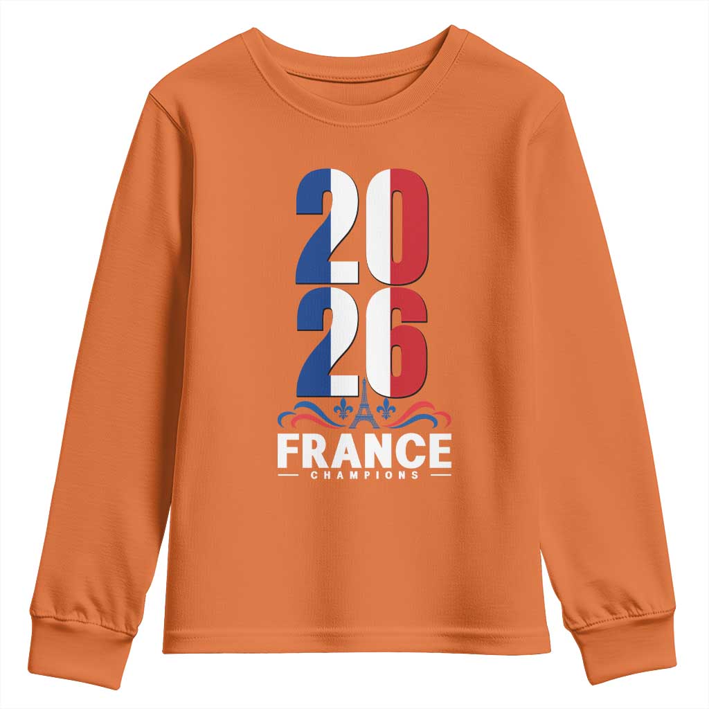 Vintage France Soccer Fan Youth Sweatshirt French Football Pride 2026