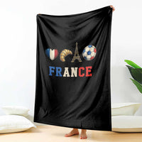 French Football Fan Throw Blanket France Soccer Game Day Gift