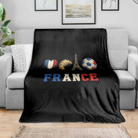 French Football Fan Throw Blanket France Soccer Game Day Gift