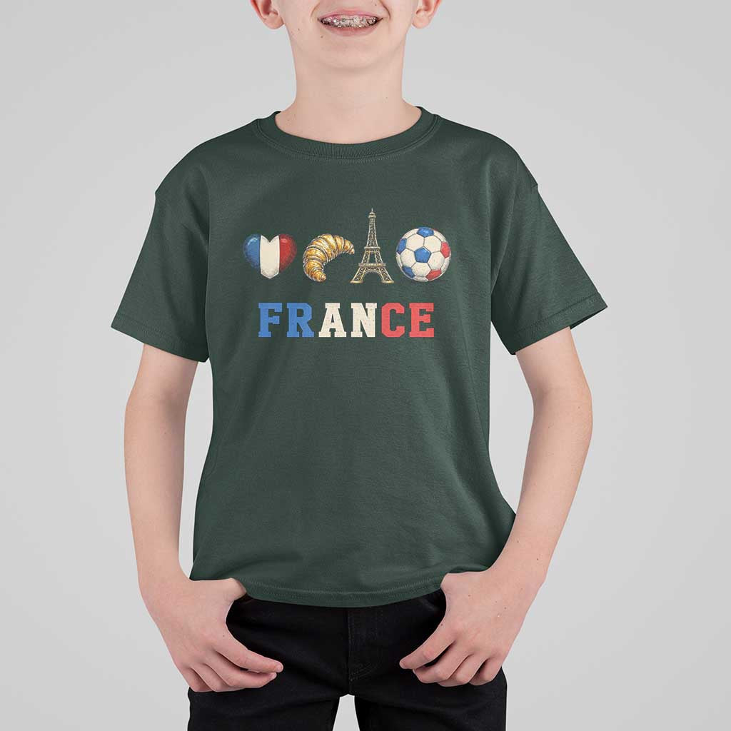 French Football Fan T Shirt For Kid France Soccer Game Day Gift