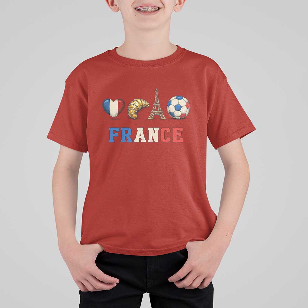 French Football Fan T Shirt For Kid France Soccer Game Day Gift