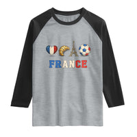 French Football Fan Raglan Shirt France Soccer Game Day Gift