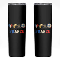 French Football Fan Skinny Tumbler France Soccer Game Day Gift