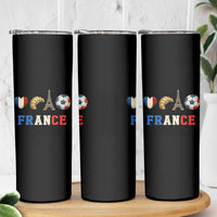 French Football Fan Skinny Tumbler France Soccer Game Day Gift