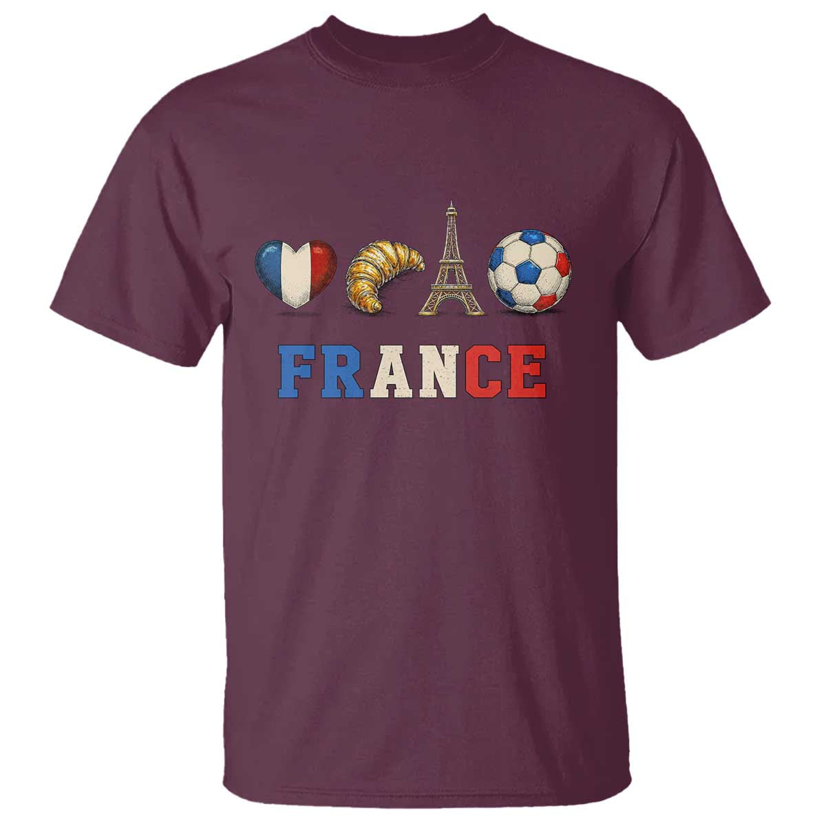 French Football Fan T Shirt France Soccer Game Day Gift