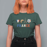French Football Fan T Shirt For Women France Soccer Game Day Gift