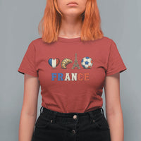 French Football Fan T Shirt For Women France Soccer Game Day Gift