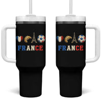 French Football Fan Tumbler With Handle France Soccer Game Day Gift
