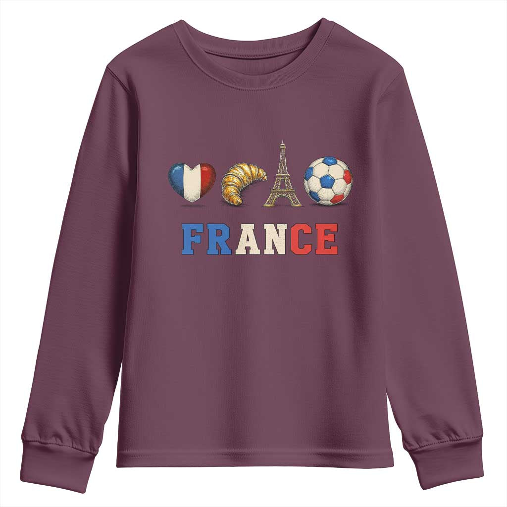 French Football Fan Youth Sweatshirt France Soccer Game Day Gift