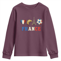 French Football Fan Youth Sweatshirt France Soccer Game Day Gift