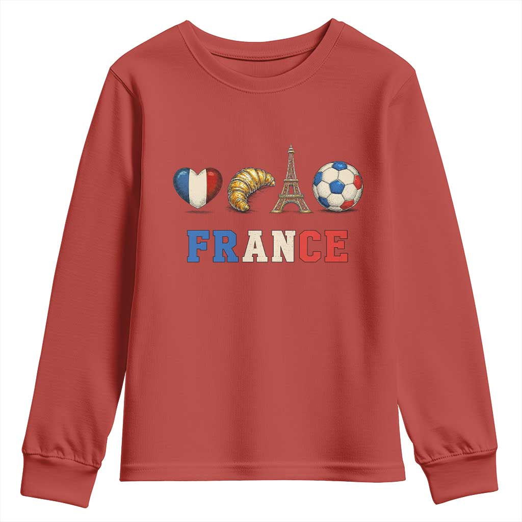 French Football Fan Youth Sweatshirt France Soccer Game Day Gift