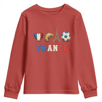 French Football Fan Youth Sweatshirt France Soccer Game Day Gift