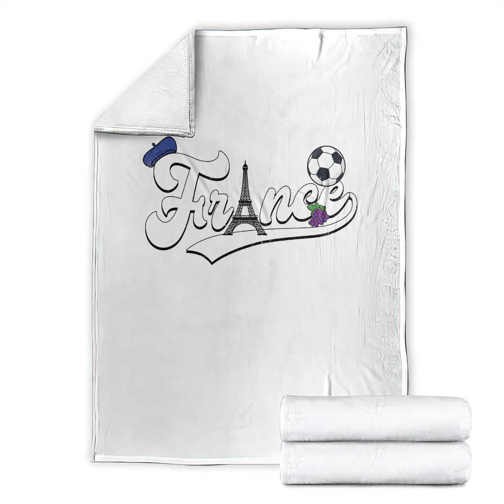 France Soccer Supporter Throw Blanket Game Day French Football Gift