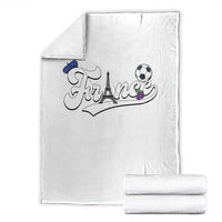 France Soccer Supporter Throw Blanket Game Day French Football Gift