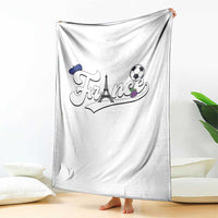 France Soccer Supporter Throw Blanket Game Day French Football Gift
