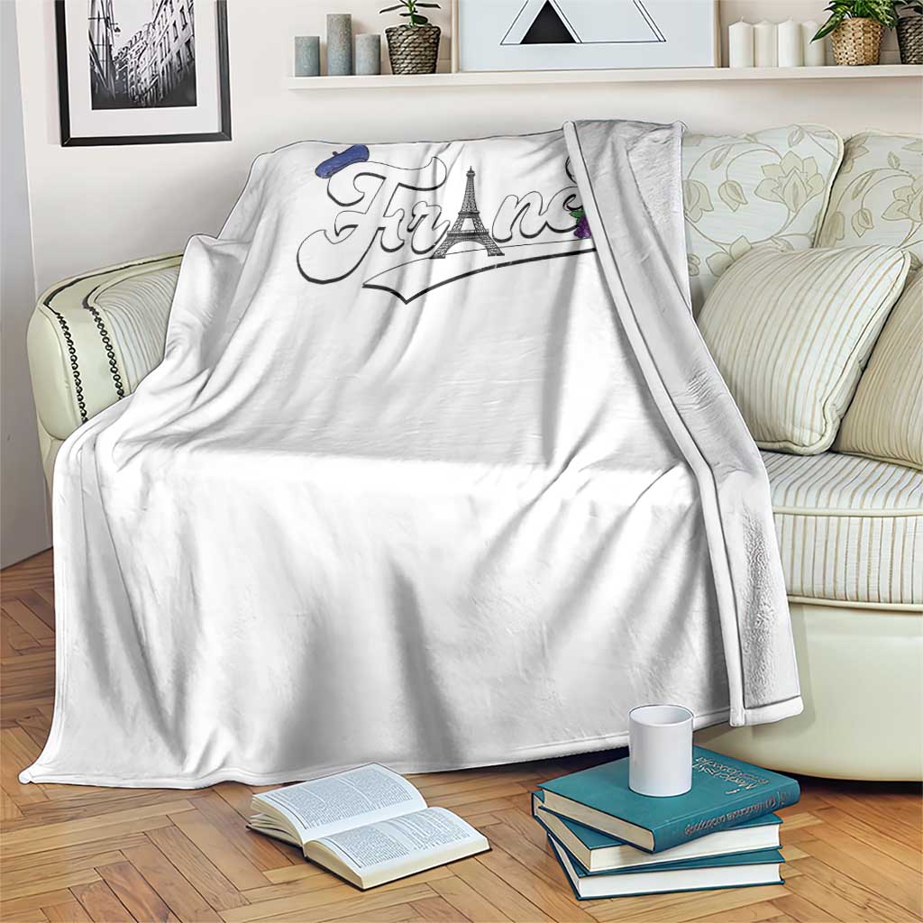 France Soccer Supporter Throw Blanket Game Day French Football Gift