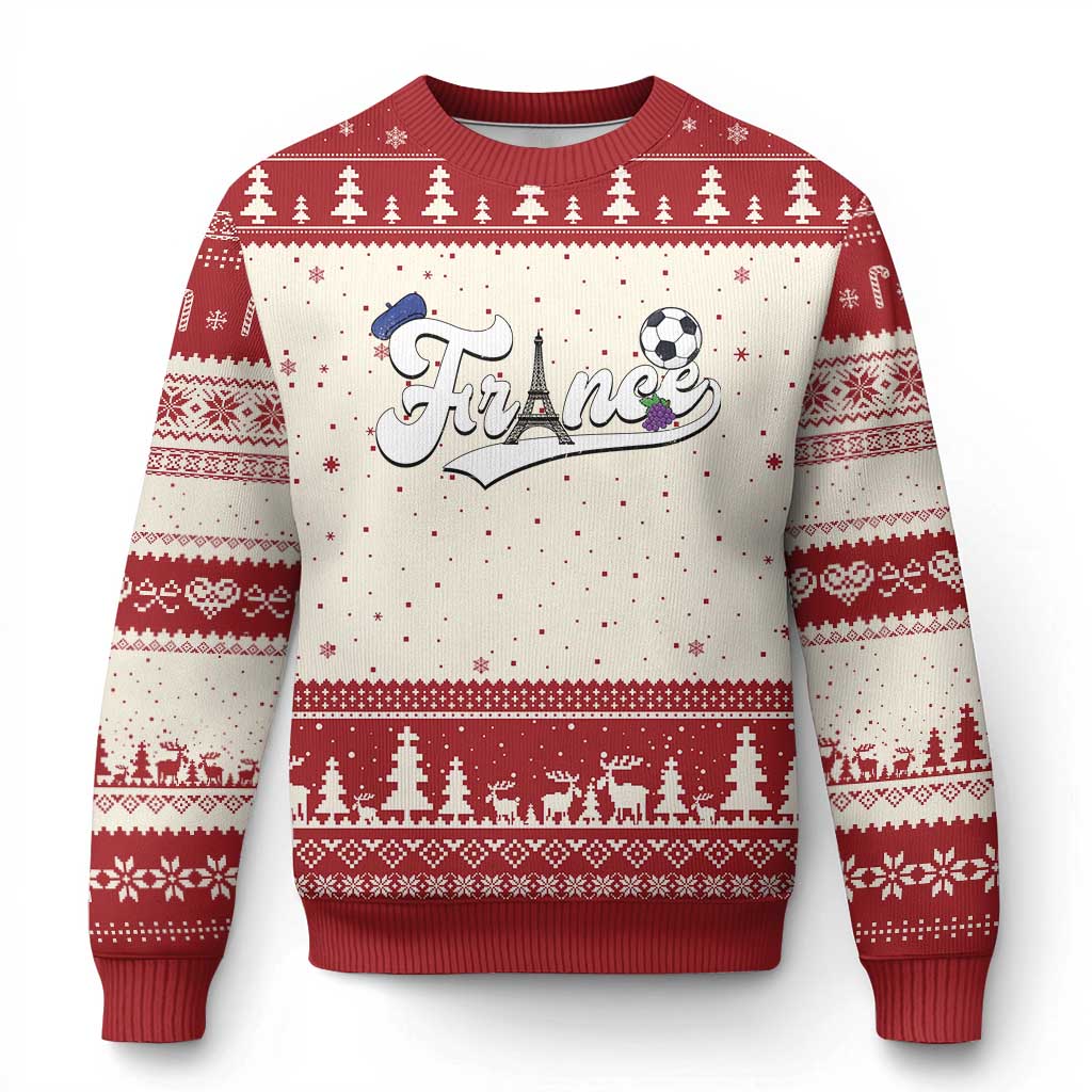 France Soccer Supporter Ugly Christmas Sweater Game Day French Football Gift