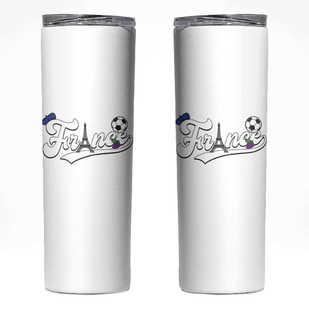 France Soccer Supporter Skinny Tumbler Game Day French Football Gift