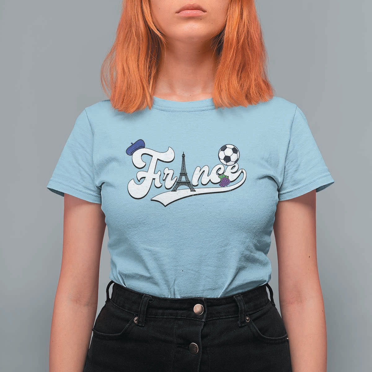 France Soccer Supporter T Shirt For Women Game Day French Football Gift