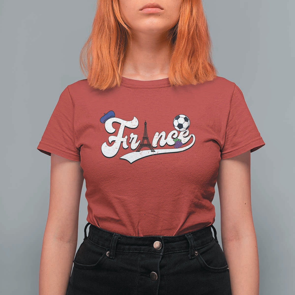 France Soccer Supporter T Shirt For Women Game Day French Football Gift