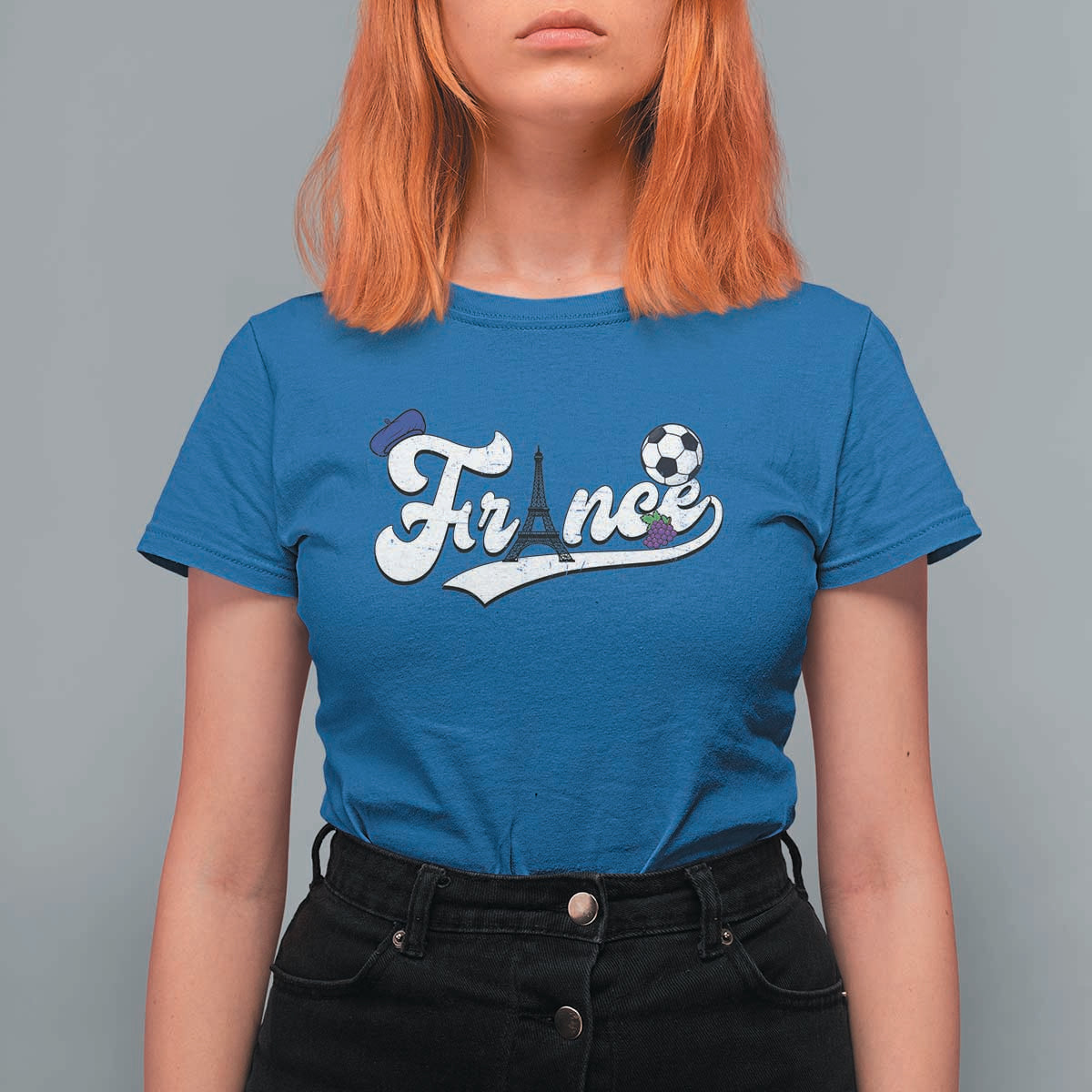 France Soccer Supporter T Shirt For Women Game Day French Football Gift