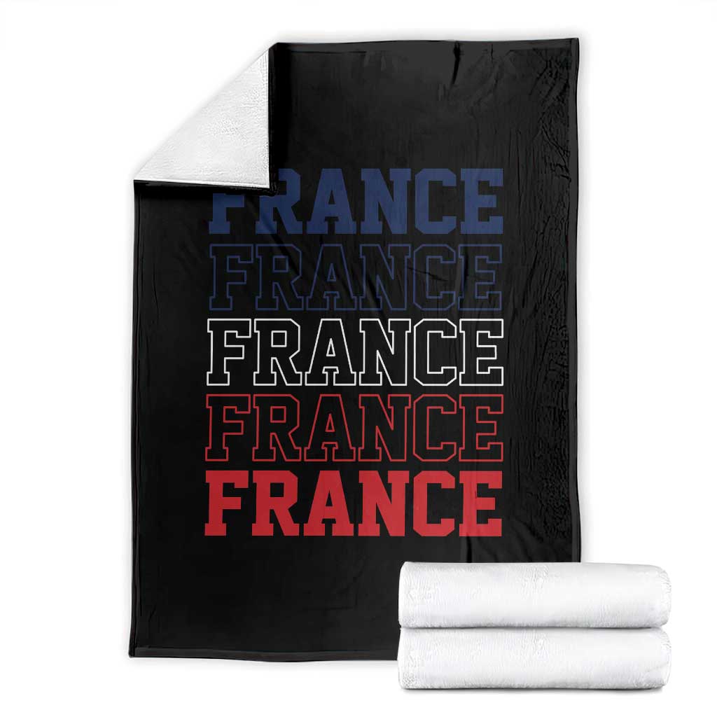 France Pride French Flag Patriotic Supporter Throw Blanket