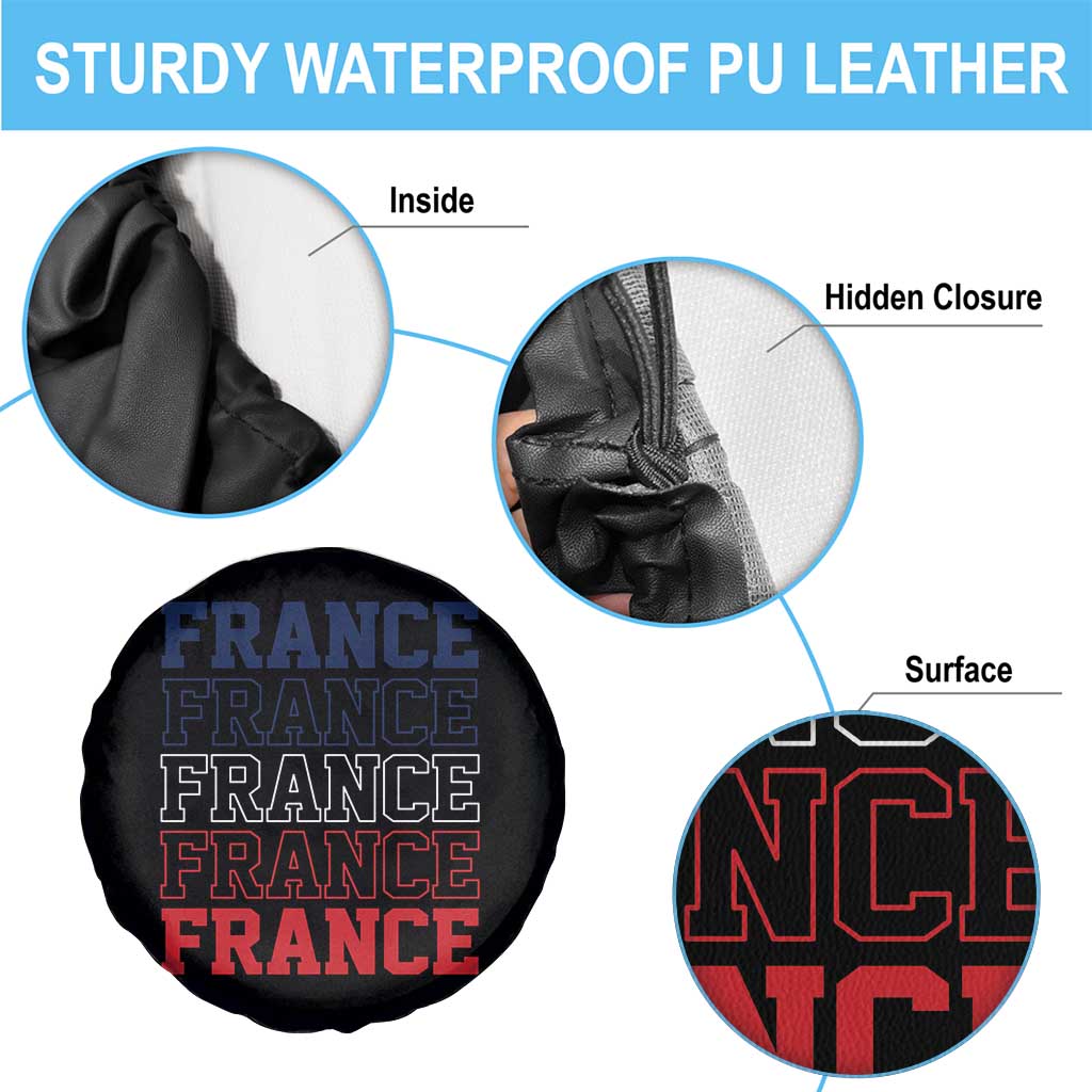 France Pride French Flag Patriotic Supporter Spare Tire Cover