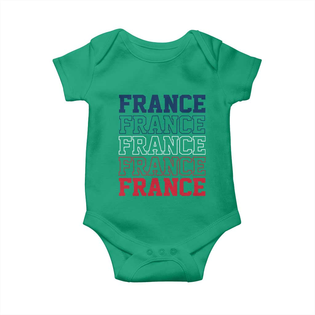 France Pride French Flag Patriotic Supporter Baby Onesie