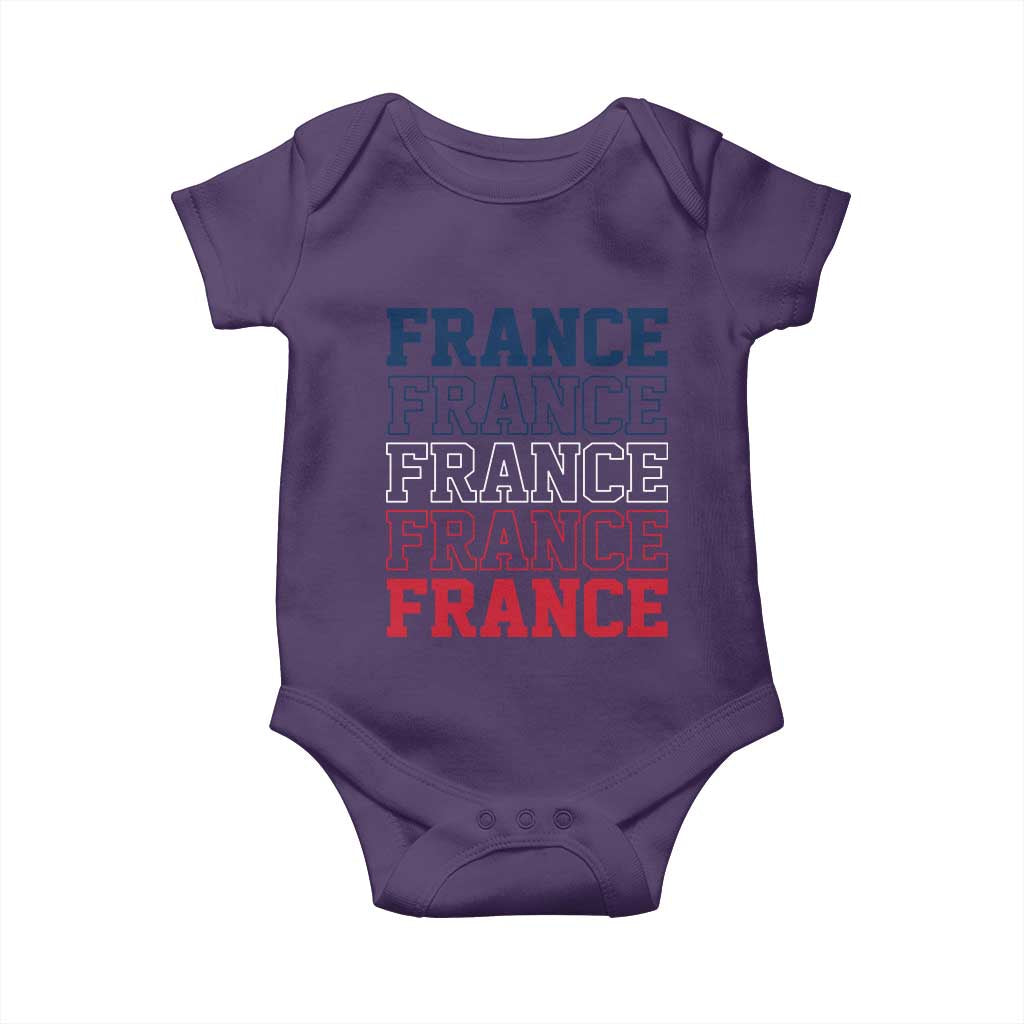 France Pride French Flag Patriotic Supporter Baby Onesie
