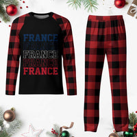 France Pride French Flag Patriotic Supporter Plaid Pajama Set