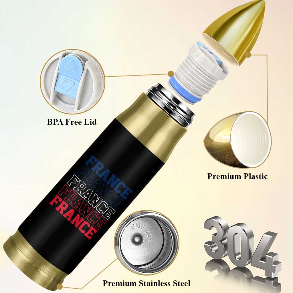 France Pride French Flag Patriotic Supporter Bullet Tumbler