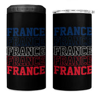 France Pride French Flag Patriotic Supporter 4 in 1 Can Cooler Tumbler