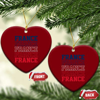 France Pride French Flag Patriotic Supporter Ceramic Ornament