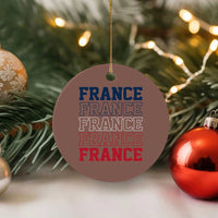 France Pride French Flag Patriotic Supporter Ceramic Ornament