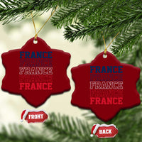 France Pride French Flag Patriotic Supporter Ceramic Ornament