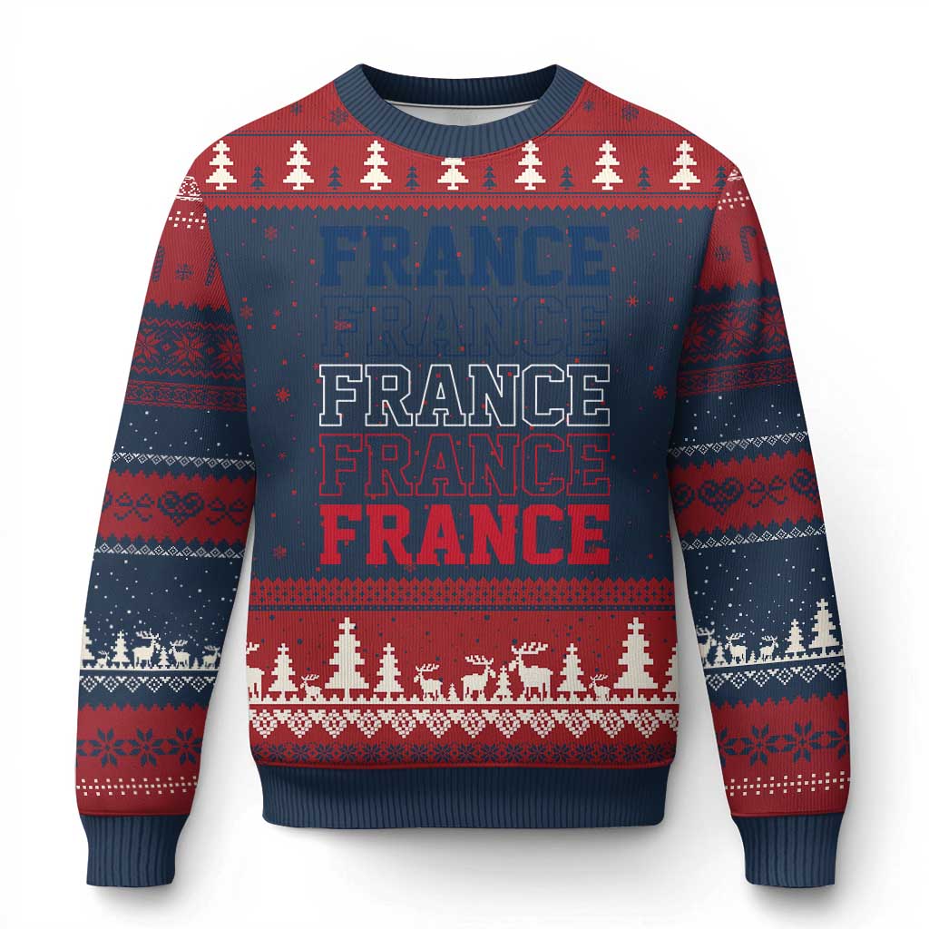 France Pride French Flag Patriotic Supporter Ugly Christmas Sweater