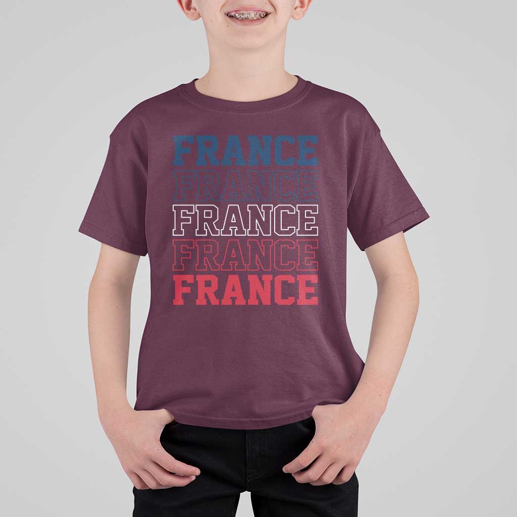 France Pride French Flag Patriotic Supporter T Shirt For Kid